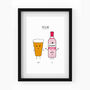 'You And Me' Personalised Drinks Print, thumbnail 1 of 12