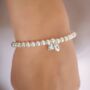 Sterling Silver 'Bride To Be' Beaded Stretch Bracelet, thumbnail 5 of 7
