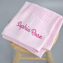 Personalised Pink Cellular Blanket, thumbnail 2 of 9