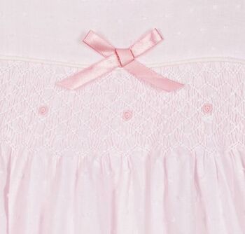 Personalised Girl's Pink Lilac Smocked Pyjamas, 3 of 5