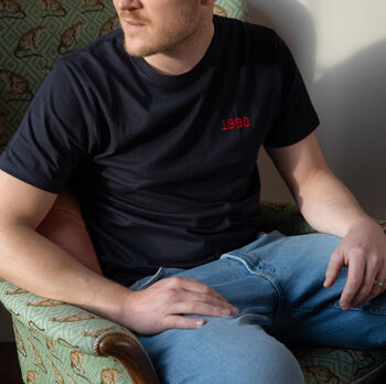 Embroidered Personalised 'Year' Unisex T Shirt, 3 of 12