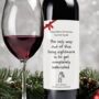 Personalised Funny Christmas Survival Wine Label, thumbnail 1 of 4