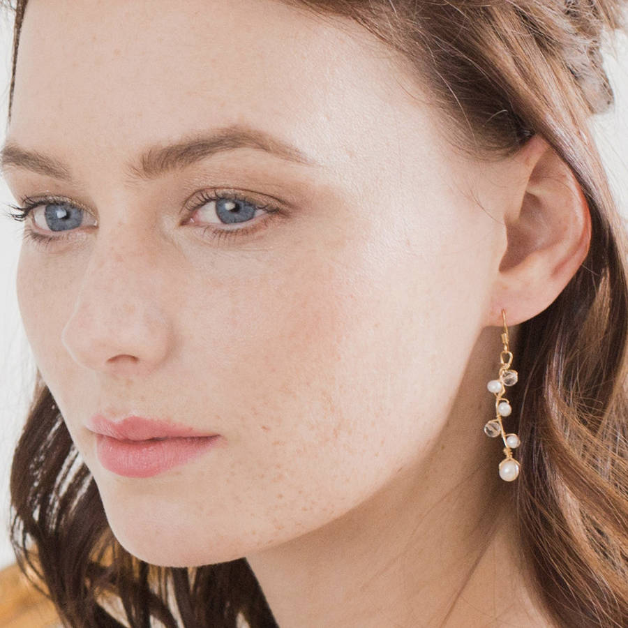 vine earrings for brides by britten weddings