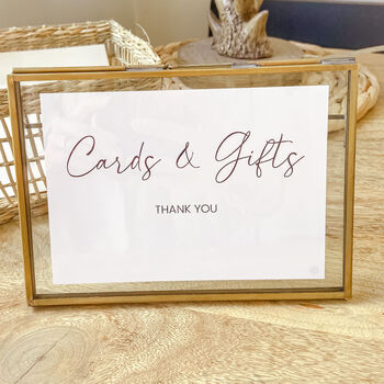 Cards And Gifts Wedding Sign A6 Wedding Print, 2 of 4