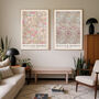William Morris Cream Floral Set Of Two Art Prints, thumbnail 1 of 6