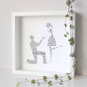 Personalised Engagement Word Art Gift For Couple, 3 of 3