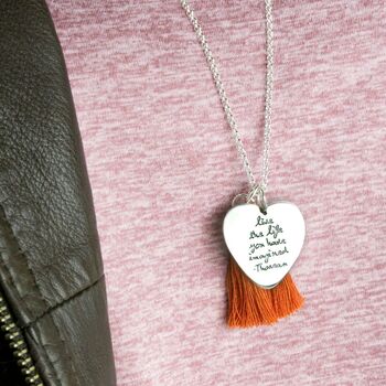 Heart Shaped Necklace With Inspiring Sentiment, 3 of 6