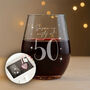 Any Age Birthday Diamante Crystal Embellished Stemless Glass, thumbnail 1 of 9