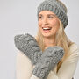 Cable Mittens And Headband Intermediate Knitting Kit, thumbnail 4 of 7