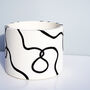 Abstract Outline Drawing Hand Painted Plant Pot, thumbnail 4 of 7
