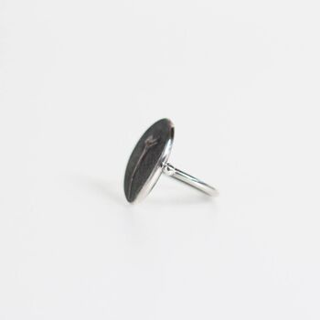 Fossil Mini Daisy Oxidised Sterling Silver Ring, 4 of 9