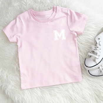 Personalised Kid's Varsity T Shirt, 4 of 7