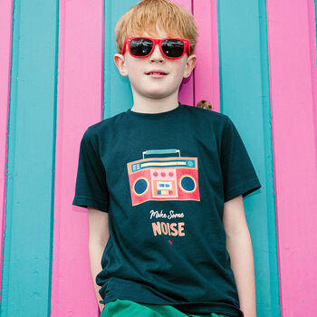 Boombox Retro Positivity Unisex Kids T Shirt, 2 of 7