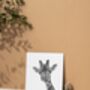 Maya The Giraffe Luxury Blank Greeting Card, thumbnail 7 of 7