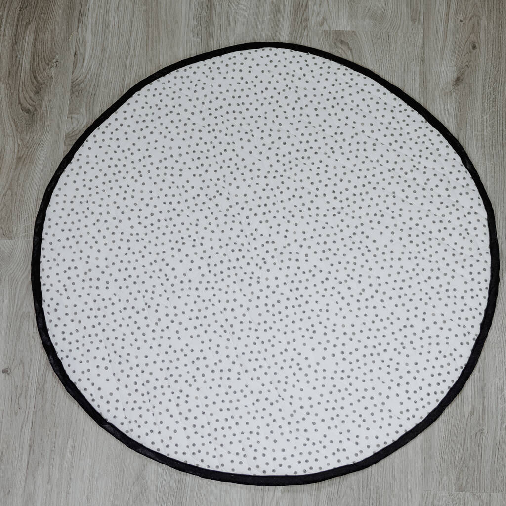 Black Spot Quilted Play Mat, 1 of 3