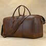 Genuine Leather Holdall Duffel Weekender, thumbnail 6 of 12