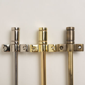 Polished Brass Stair Rods With Piston Finials, 5 of 6