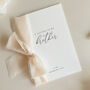Luxury 'Letter To My Brother On My Wedding Day' Card, Elegant Calligraphy Design, thumbnail 6 of 11