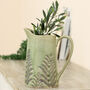 Fern Green Ceramic Pitcher Vase, thumbnail 1 of 9