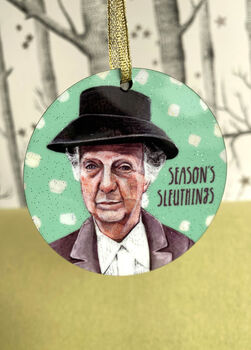 Miss Marple Christmas Bauble, Murder Mystery Decoration, 4 of 5