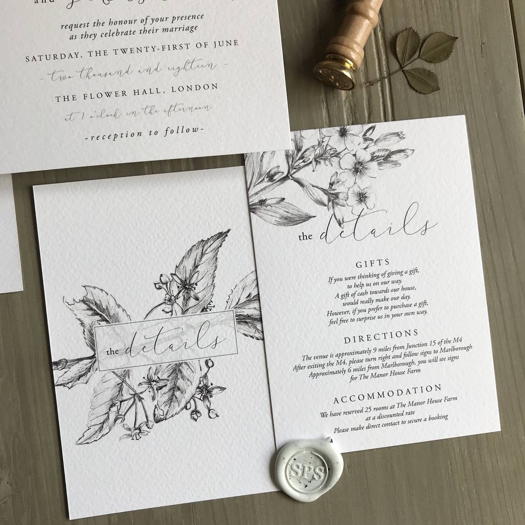 Hand Drawn Wedding Invitations 2