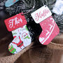 Personalised Metal Stocking Christmas Deoration, thumbnail 2 of 4