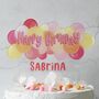 Personalised Balloon Cake Topper, Pink, thumbnail 5 of 7