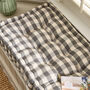 Grey Gingham Bench Cushion, thumbnail 3 of 5