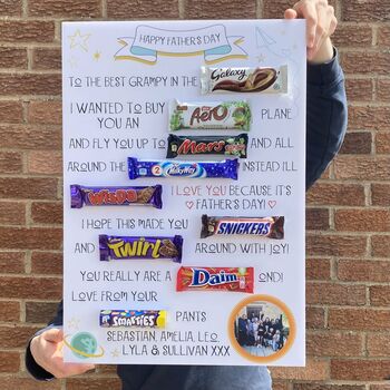 Personalised Father's Day Chocolate Message Board, 3 of 4