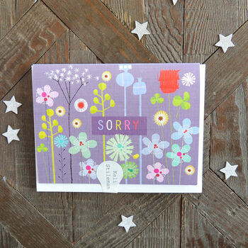 Mini Floral Sorry Card, 4 of 4