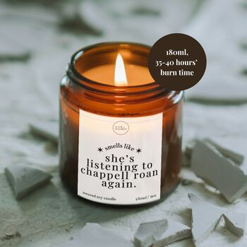 Listening To Chappell Roan Again Candle, Pink Pony Club Gift, 2 of 11