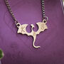 Personalised Dragon Necklace Gold And Silver, thumbnail 1 of 4