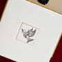 Personalised Hand Illustrated Peace Dove Christmas Card, thumbnail 2 of 3