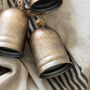 Large Antique Brass Hanging Bells, thumbnail 4 of 5