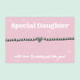 Special Daughter Heart Charm Stretch Bracelet, Stainless Steel, thumbnail 1 of 4