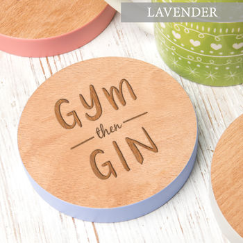 Gym Then Gin Personalised Drinks Coaster, 6 of 7