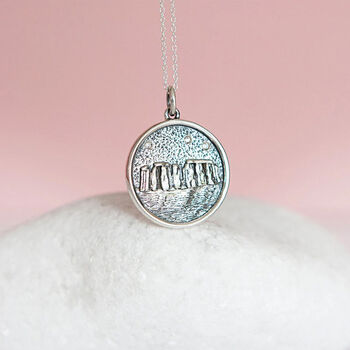 Personalised Stonehenge Necklace In Sterling Silver, 2 of 9