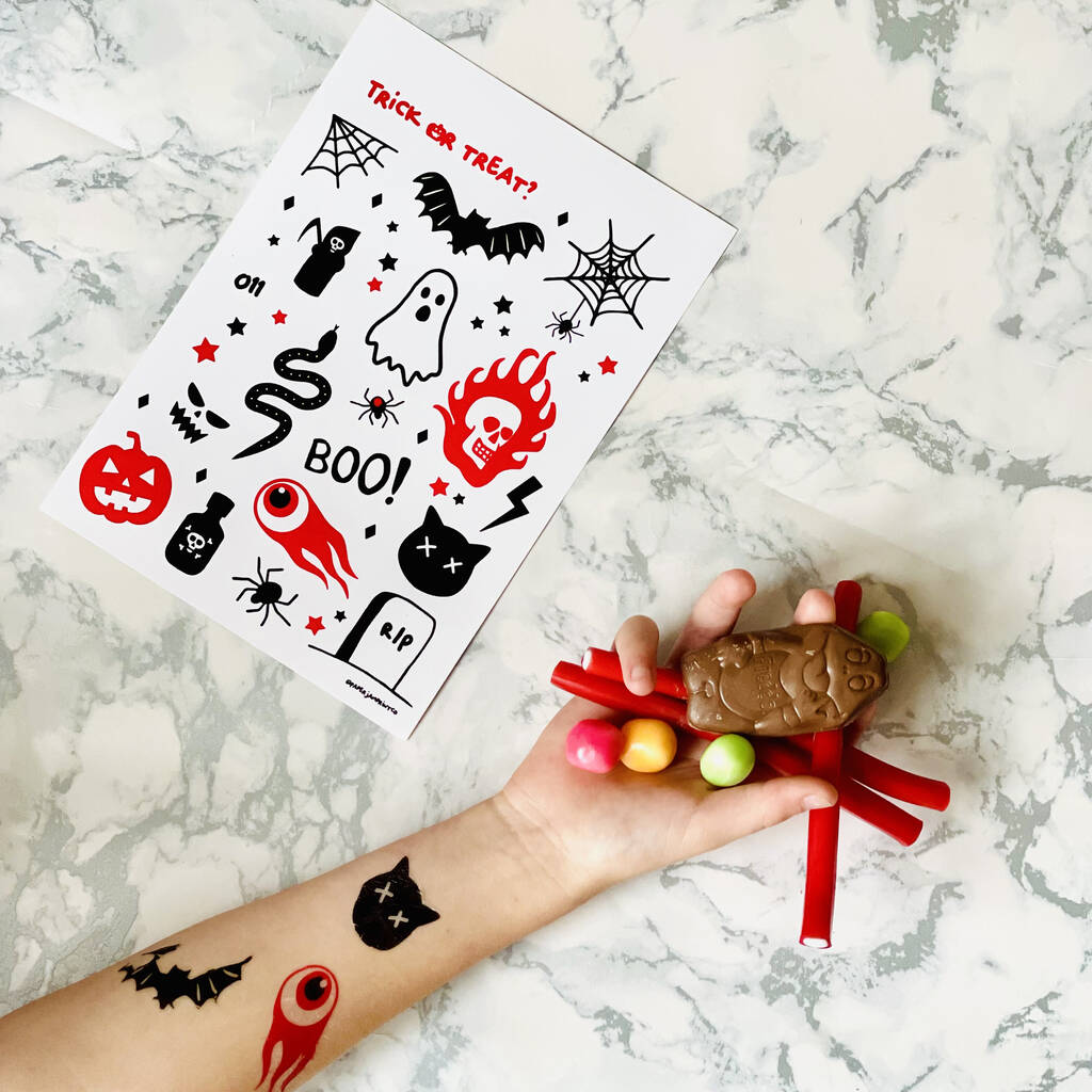 Mini Halloween Temporary Tattoos (4cm) 12 Piece Packs – PartyBag.ie