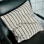 Lines Cushion Cover In Black Off White, thumbnail 1 of 4