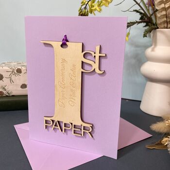 Personalised 1st Paper Meaning Anniversary Card, 10 of 10