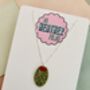 Olive Charm Necklace / Martini Lover Gift / Foodie Statement Necklace/ Italian Summer Aesthetic/ Cocktail Inspired Accessory, thumbnail 5 of 5