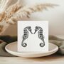 Two Seahorses Marine Greeting Card, thumbnail 1 of 7