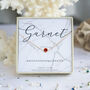 Rose Gold January Birthstone Curb Bracelet Garnet, thumbnail 1 of 4
