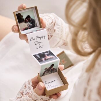 Personalised Wedding Keepsake Photo Token Box, 3 of 3