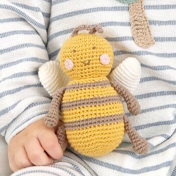 Bee Baby Rattle Crotchet Toy, 2 of 3