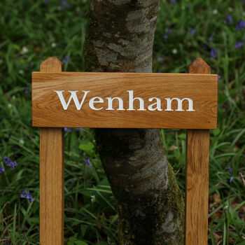 Custom Engraved House Sign With Posts, 2 of 12