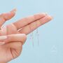 Sterling Silver Open Star Long Ear Threaders, thumbnail 5 of 9