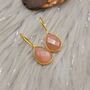 Peach Moonstone Sterling Silver Earrings, thumbnail 6 of 12