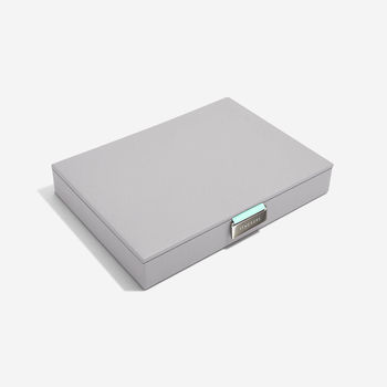 Dove Grey With Mint Classic Jewellery Box Lid, 3 of 3