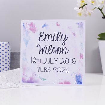 Personalised New Baby Card For Boys And Girls, 7 of 7